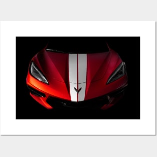 Chevrolet Corvette C8 Stingray (black) Posters and Art